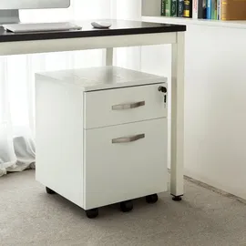 VASAGLE Rollcontainer 40 cm x 54,4 cm x 43,8 cm weiß