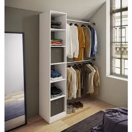 VCM Dacho Kleiderregal 38 x 40 x 194 cm weiß