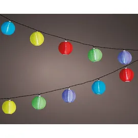 Lumineo LED Lichterkette Lampions 3,5 m Nylon Warmweiß