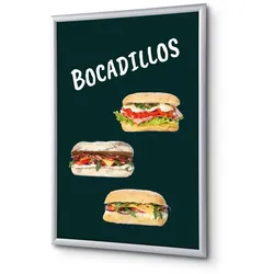 SHOWDOWN Displays Showdown Klapprahmen - DIN A4 - Komplett-Set - Bocadillos Spanisch - Schwarz