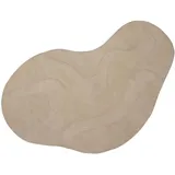 Woood Teppich Alya, aus Kunstfasern, modern, organische Form, beige, 170x240 cm,