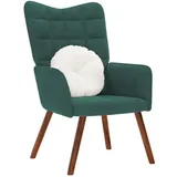 vidaXL Relaxsessel Dunkelgrün Samt 75 x 90 x 90 cm Grün