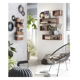 Möbilia Wandregal 30 x 9 x 72 cm Beige