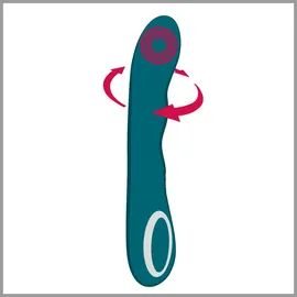 Sweet Smile „Rotating G-Spot Vibrator“ mit rotierender Spitze, grün