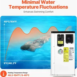 Vevor Poolheizung weiß 1,48–7,11 kW