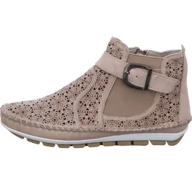 Gemini Damen Stiefelette Leder Cutouts floral Muster 382019-19, Größe:41 EU, Farbe:Mehrfarbig - 41