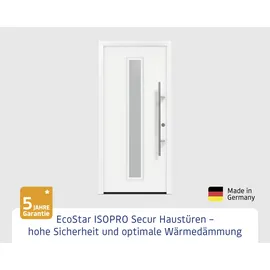 EcoStar Haustür ISOPRO Secur IPS 020 RC2 verkehrsweiß 110 x 210 cm