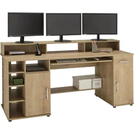 vogl möbelfabrik Schreibtisch »Timra mit Monitoraufsatz, Tastaturauszug & Towerfach,«, Breite 154 oder 178 cm, Made in Germany