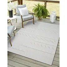 Myflair Teppich "Silly, LAGERRÄUMUNG", beige (cream), B:100cm H:8mm L:160cm, Polypropylen, MYFLAIR MÖBEL & ACCESSOIRES, Teppiche, Teppich, Uni Farben, Hoch-Tief Effekt, Outdoor geeignet, Balkon, Terrasse