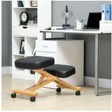 Homcom Kniestuhl Holz Schwarz
