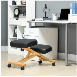 Homcom Kniestuhl Holz Schwarz