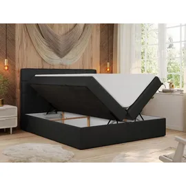 MKS Meble Boxspringbett 200 x 200 cm H3 Schwarz