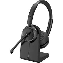 ISY IHS-8200 Bluetooth Headset mit Dockingstation, Over-ear Schwarz