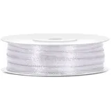 PartyDeco.pl Satinband 3 mm Weiß 50 m