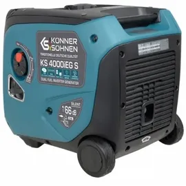 Könner & Söhnen 5106 - Gas- und Benzin-Inverter-Stromgenerator KS 4000iEG S - Schwarz/Blau