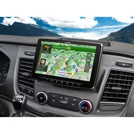 Alpine INE-F904TRA | Navigationssystem mit 9-Zoll Touchscreen für Ford Transit Custom mit 1-DIN-Einbaugehäuse, DAB+, Apple CarPlay und Android Auto Unterstützung und mehr