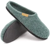 Gottstein Filz-Hausschuh Alpine Light - Damen & Herren Pantoffel aus 100% Schurwolle Bluegreenmele, 43 - 43 EU