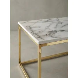 KADIMA DESIGN Weiß Gold Marmor 100 x 60 x 40 cm