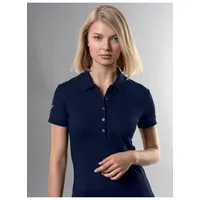 TRIGEMA Poloshirt "TRIGEMA Poloshirt mit Kristallsteinen", Damen, Gr. XXL,