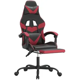 vidaXL Gaming-Stuhl Kunstleder Schwarz & Weinrot