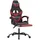 vidaXL Gaming-Stuhl Kunstleder Schwarz & Weinrot
