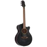 Red Hill Western Vintage Elektrische Gitarre, Mini Jumbo Cutaway, Schwarz, mit PS-400T Pickup System