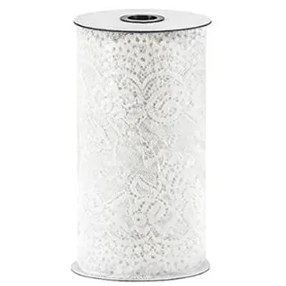 Tisch-Läufer / Tisch-Band / Tisch-Decke weiße Spitze -Tisch-Deko Boho & Vintage / Breite 18cm Länge 9 Meter / Tisch-Deko Vintage-Party Tisch-Läufer Tisch-Decke Tisch-Band Hochzeit (1 Rolle = 9 Meter)