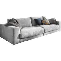 Big-Sofa PLACES OF STYLE "Enisa, legere Polsterung B/T/H: 290/127/85 cm" Sofas Gr. B/H/T: 290cm x 85cm x 127cm, Cord, grau (hellgrau) Zeitloses und stylisches Loungemöbel, in Fein- Breitcord