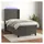 vidaXL Boxspringbett 100 x 200 cm Dunkelgrau
