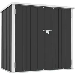 Garten-Geräteschrank KONIFERA "mit Bodenrahmen", anthrazit, beige, Metall, Gerätehäuser, wetterfest und langlebig, nahezu wartungsfrei