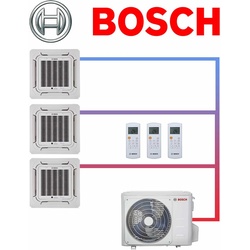BOSCH Set Climate 5000 10,6 kW mit 3 Deckenkassetten 3,5 kW für 1-3 Räume bis 120qm