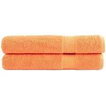 vidaXL SOLUND Handtuchset 100 x 200 cm orange 2 St.
