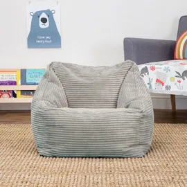 I.C.O.N. icon Sitzsack Grau, Textil, 100 L, 1-Sitzer, Freiform, 55x44x55 cm, Hergestellt in Deutschland, Oeko-Tex® Standard 100, Reach, Wohnzimmer, Hocker, Sitzsäcke, Kindersitzsäcke