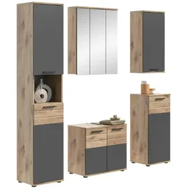 xonox.home X12B8B01 Mason Badezimmer Möbel Set, Komplementäres Badezimmer Set 5-TLG