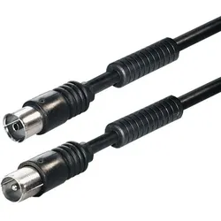 Hapena 13820, 2 m, Koaxial, Koaxial, Schwarz