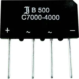 TRU Components TC-B250C5000A Brückengleichrichter SIL-4 600V 5A Einphasig
