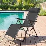 Mobili Rebecca Garten-Relaxsessel, Grau, Metall, 66x113x104 cm, Gartenmöbel, Gartenstühle, Gartenstühle