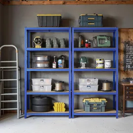 Songmics Lagerregal 50 cm x 100 cm x 200 cm Blau