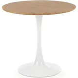 Halmar Runden Esstisch Stachel - goldene Eiche / Weiß - Naturbelassen