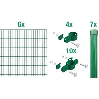 GAH Alberts Alberts Einstab-Gittermatten-Set Garden Typ 8/6/4 grün 2000 x 1000 mm Zaunlänge: 12 m