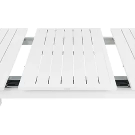 Beliani Gartenmöbel-Set, Weiß, Grau, Silber, Metall, Gartenmöbel, Gartenmöbel-Sets