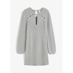 bonprix Strickkleid mit Cut-Outs, grau, 48/50 (XL)