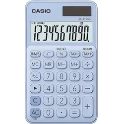 Taschenrechner, hellblau, SL310UCLB ,10-stellige LCD-Anzeige, Solar + Batterie