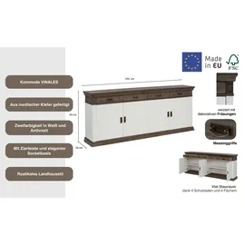 OTTO home Vinales 202 x 83 x 39 cm Weiß