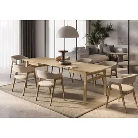 Selsey Esstisch Helle Eichenholzoptik 149–269 x 85 cm