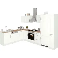 kochstation Winkelküche L-Form 310 cm weiß