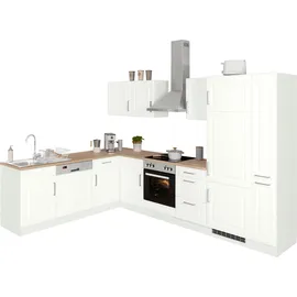 kochstation Winkelküche L-Form 310 cm weiß