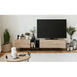 les tendances Nola TV-Lowboard 195 x 48 x 37 cm Braun/Holz