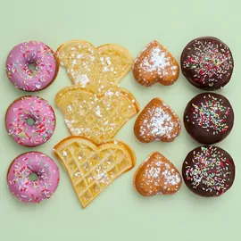 h.koenig Wëasy KID400 Waffeleisen 5 Waffeln, 700W, rosa