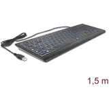 DeLock USB Tastatur kabelgebunden 1,5 m schwarz mit XXL Buchstaben und (12170)